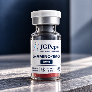 JGPep+ 5-AMINO-1MQ 10mg red powder research vial